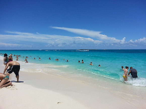 Gorgeous Colors Public Beach, behind Atlantis