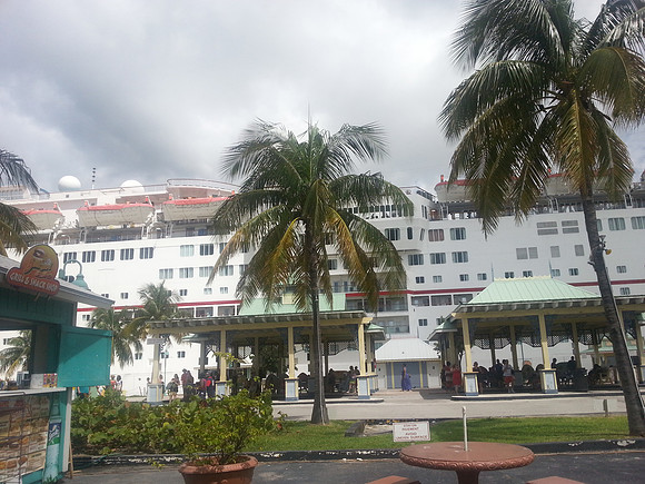 Our boat from the market place at Freeport