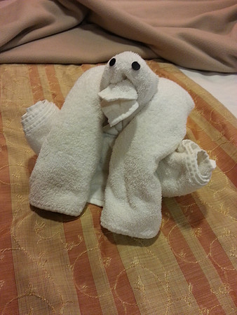 First nights Towel animal. Duck