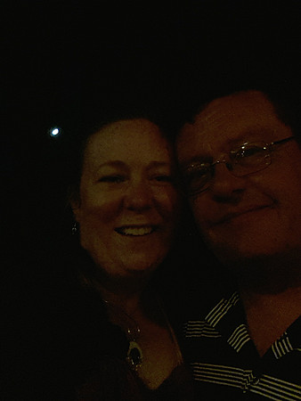 Second Night After Dress Up Dinner. Out on the deck with the moon.