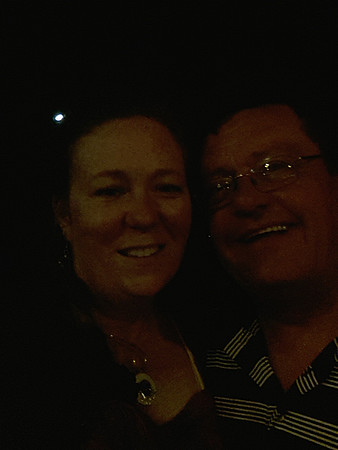 Second Night After Dress Up Dinner. Out on the deck with the moon.