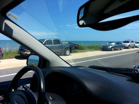 Driving up A1A in Florida along the coast.