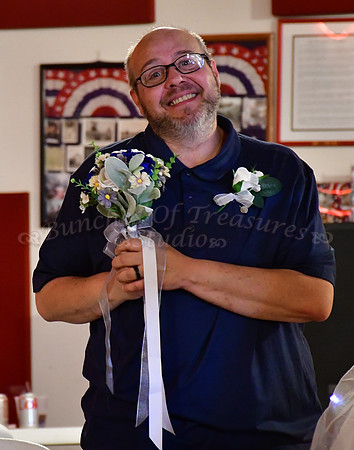 Brian tossing the Bouquet?