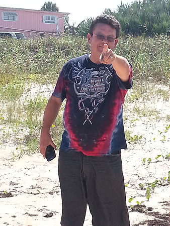Greg Pointing at me because I am taking his picture. lol
