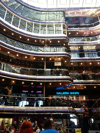 Looking up from the Lobby to the above floors