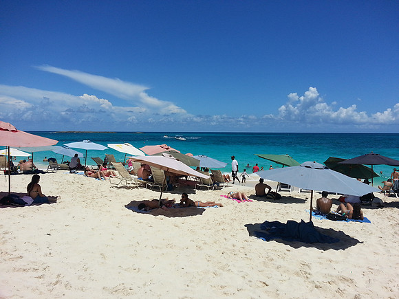 Public Beach, behind Atlantis Notice the color change in the water!