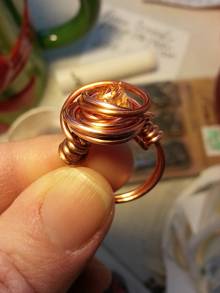 'Amber Rosette Ring'
