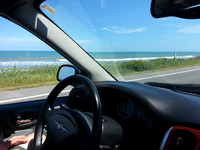 Driving up A1A in Florida along the coast.