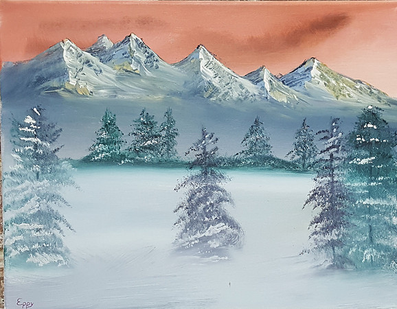 Snowy Evergreens